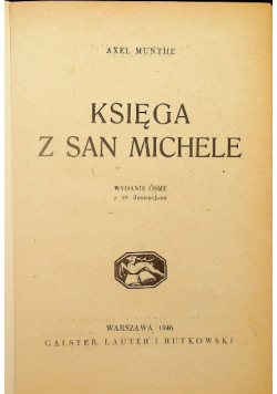 Księga z San Michele 1946 r.