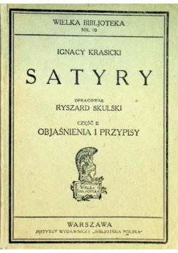 Satyry Część II Objaśnienia i przypisy 1929 r.