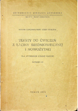 Teksty do ćwiczeń z łaciny średniowiecznej i nowożytnej