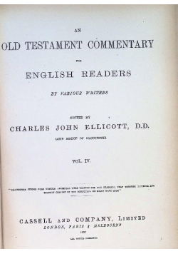 A Old Testament commentary for English readers / by various writers Volume 4 1897r.