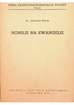 Homilie na Ewangelie Tom 3