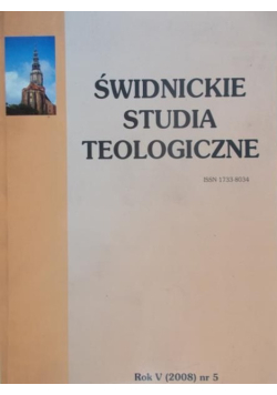 Świdnickie studia teologiczne  Rok V Nr 5