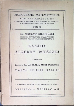 Zasady algebry wyższej 1946 r.