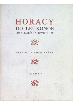 Do Leukonoe dwadzieścia dwie ody