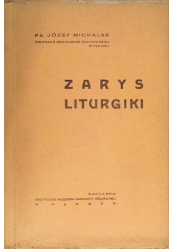 Zarys liturgii  1939 r.