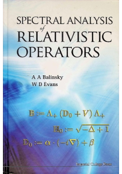 Spectral Analysis of Relativistic Operators