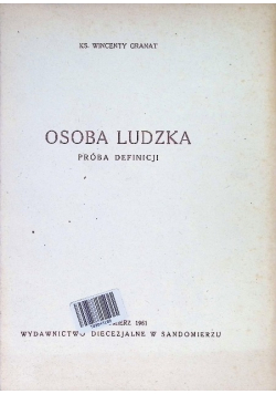 Osoba Ludzka próba definicji