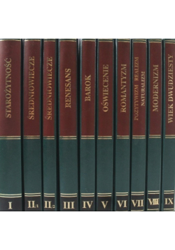 Historia literatury światowej Tom od 1 do 10