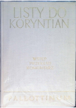 Listy do Koryntian Wstęp przekład komentarz