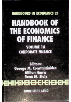 Handbook of the Economics of Finance Volume 1A