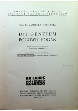 DII Gentium Bogowie pogan