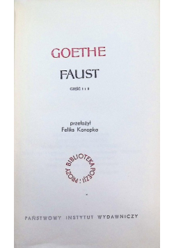 Faust Część I i II