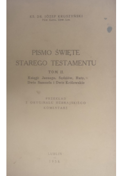 Pismo Święte Starego Testamentu, Tom 2, 1938 r.