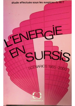 L'energie en sursis, scenarios 1985-2000