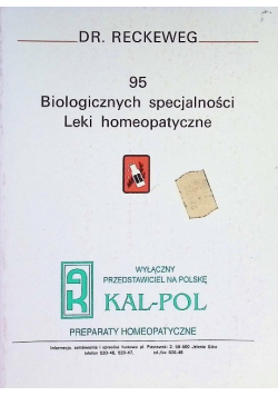 95 biologicznych specjalności Leki homeopatyczne