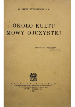 Około kultu mowy ojczystej 1925 r.
