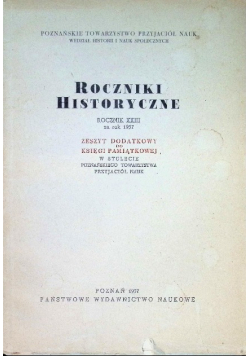 Roczniki Historyczne XXIII 1957