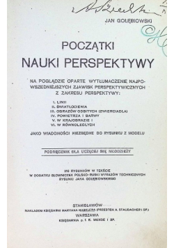 Początki nauki perspektywy 1912 r.