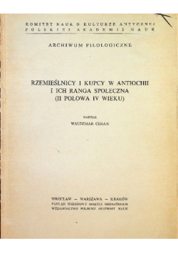 Rzemieślnicy i kupcy w Antiochii i ich ranga społeczna