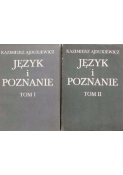 Język i poznanie Tom I i II