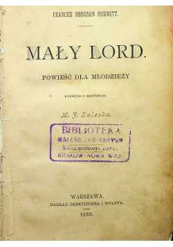 Mały lord 1889r.