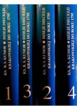 Dzieje diecezji krakowskiej do roku 1795 Tom 1 do 4