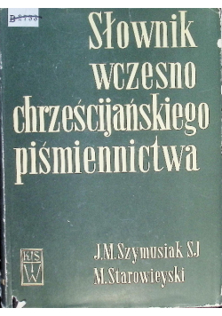 Słownik wczesnego chrześcijańskiego piśmiennictwa