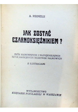 Jak zostać czarnoksiężnikiem 1920 r.