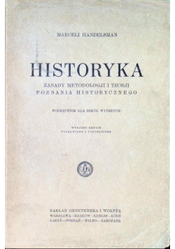 Historyka zasady metodologji i teorji 1928 r.
