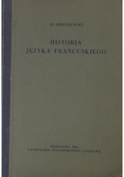 Historia języka Francuskiego