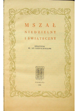 Mszał niedzielny i świąteczny