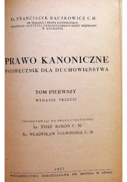 Prawo kanoniczne Tom 1