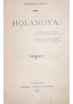 Holandya, 1905 r.