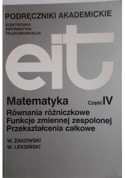 Matematyka część IV
