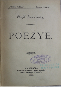 Poezye 1899 r.