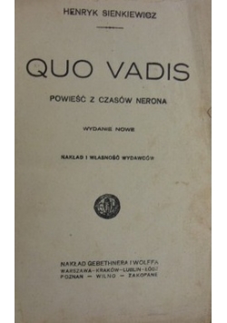 Quo Vadis 1924 r