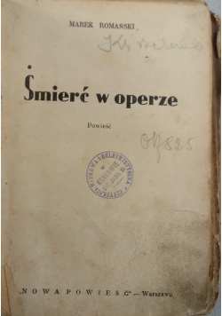 Śmierć w operze, 1939 r.
