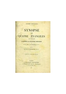 Synopse des quatre evangiles