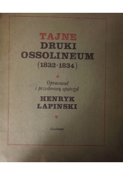 Tajene Druki Ossolineum
