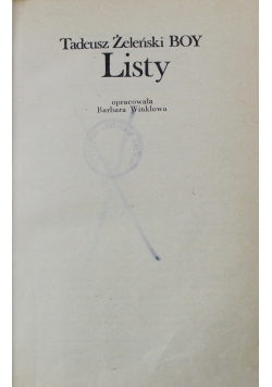 Żeleński Listy